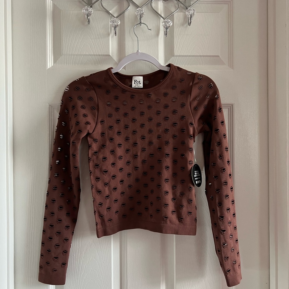 Brand new brown crop top